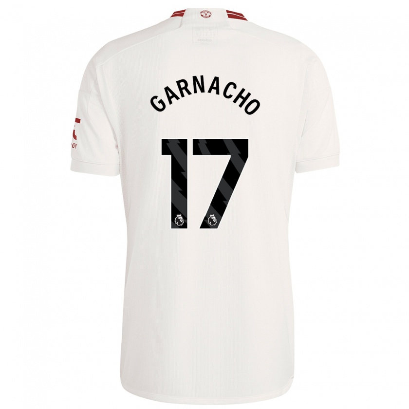 Kandiny Niño Camiseta Alejandro Garnacho #17 Blanco Equipación Tercera 2023/24 La Camisa