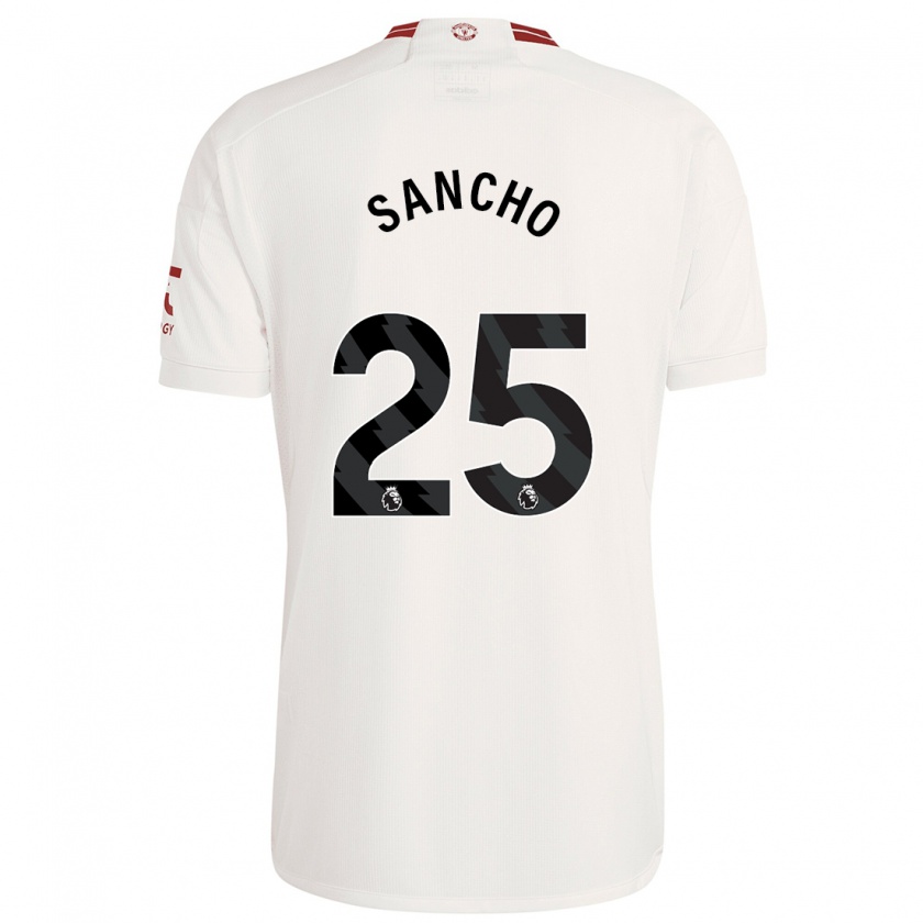 Kandiny Bambino Maglia Jadon Sancho #25 Bianco Kit Gara Third 2023/24 Maglietta