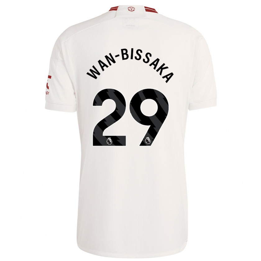 Kandiny Kinderen Aaron Wan-Bissaka #29 Wit Thuisshirt Derde Tenue 2023/24 T-Shirt