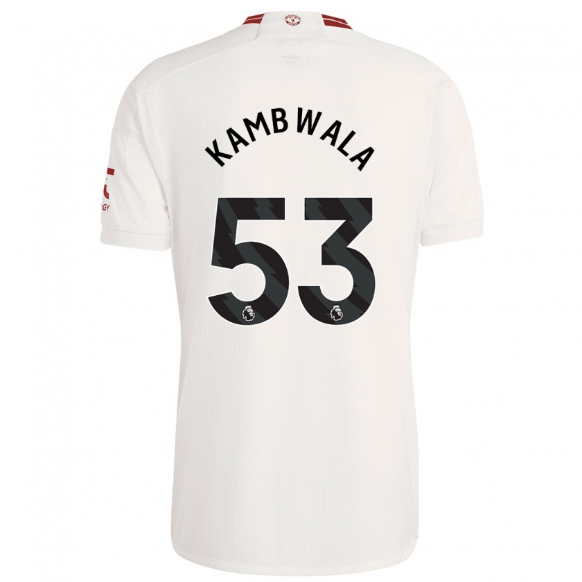 Kandiny Kinderen Willy Kambwala #53 Wit Thuisshirt Derde Tenue 2023/24 T-Shirt België