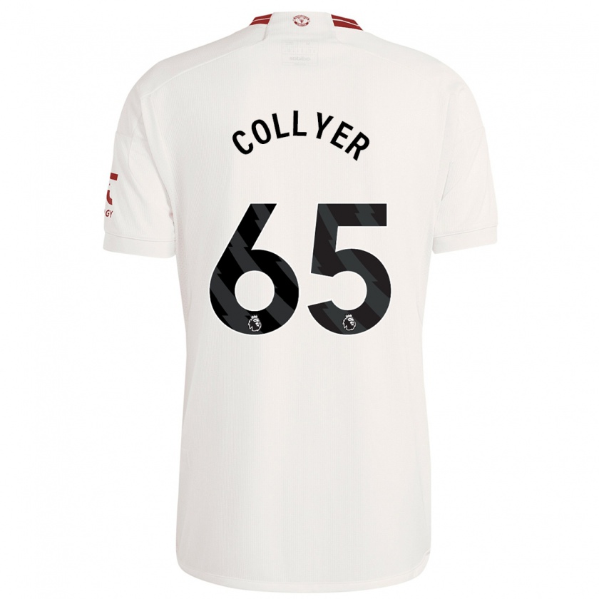 Kandiny Niño Camiseta Toby Collyer #65 Blanco Equipación Tercera 2023/24 La Camisa