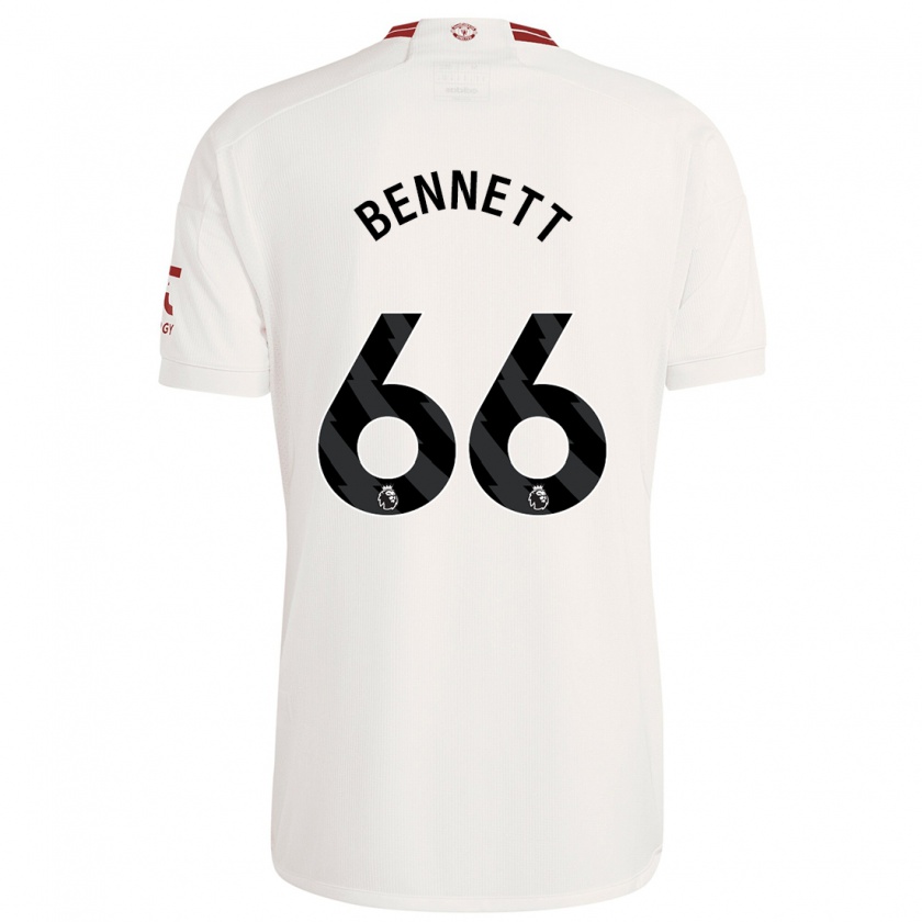 Kandiny Kinderen Rhys Bennett #66 Wit Thuisshirt Derde Tenue 2023/24 T-Shirt België