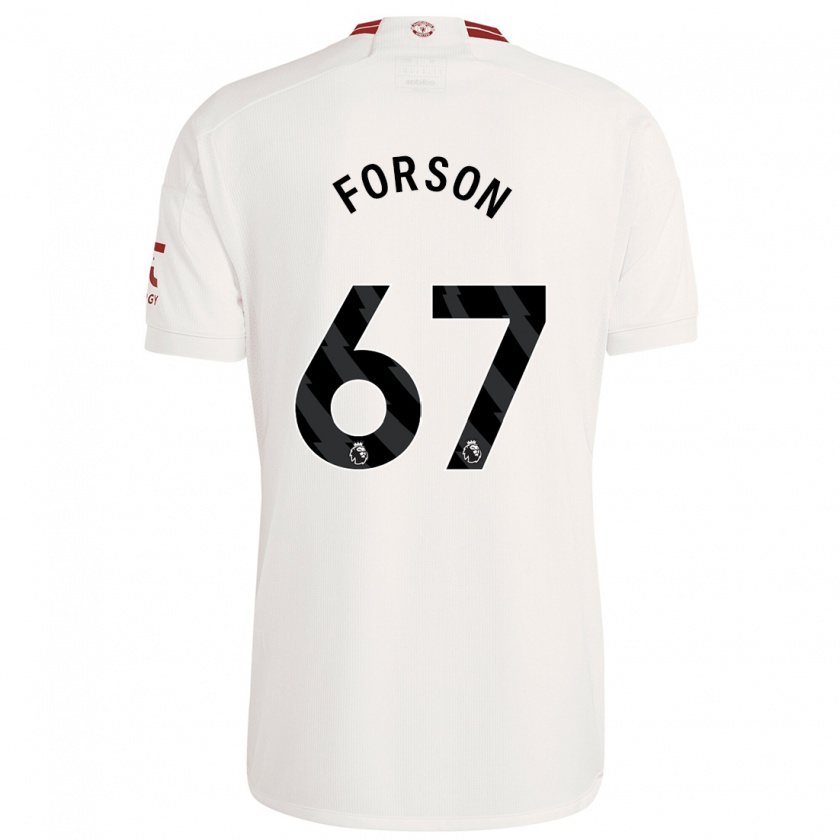 Kandiny Niño Camiseta Omari Forson #67 Blanco Equipación Tercera 2023/24 La Camisa