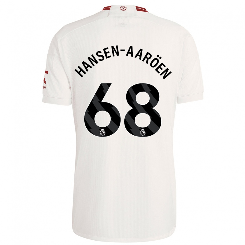 Kandiny Niño Camiseta Isak Hansen-Aaröen #68 Blanco Equipación Tercera 2023/24 La Camisa