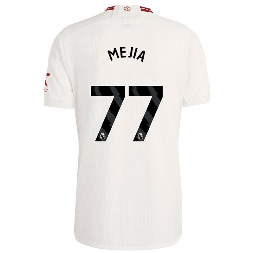 Kandiny Kinderen Mateo Mejia #77 Wit Thuisshirt Derde Tenue 2023/24 T-Shirt België