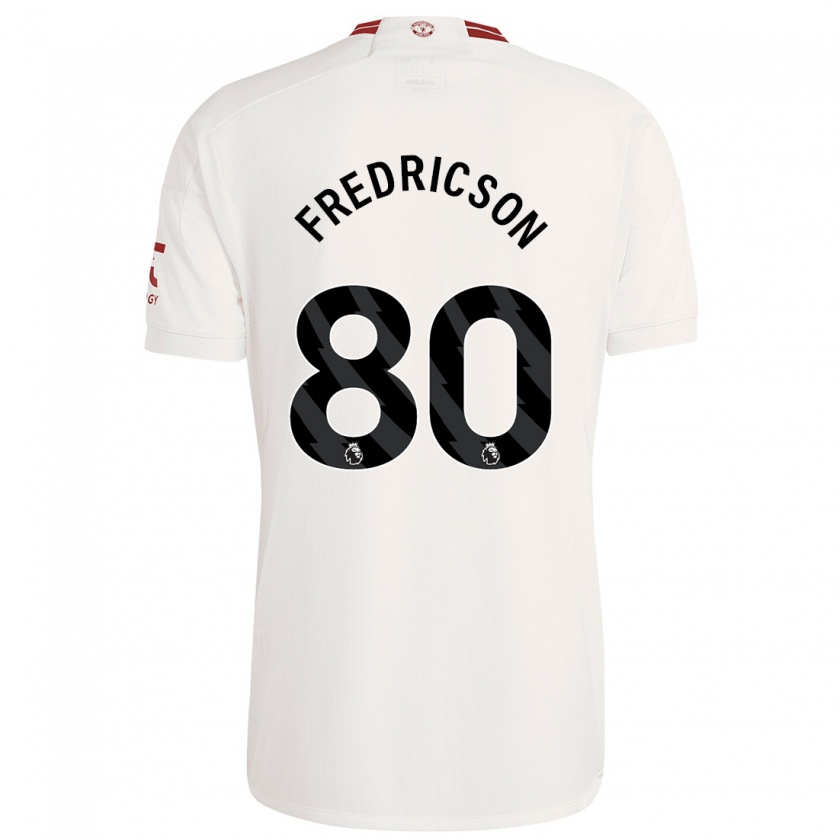 Kandiny Kinderen Tyler Fredricson #80 Wit Thuisshirt Derde Tenue 2023/24 T-Shirt België