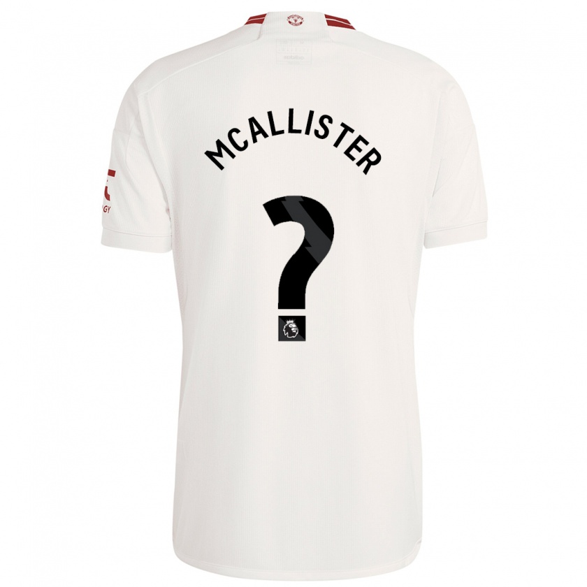 Kandiny Bambino Maglia Finley Mcallister #0 Bianco Kit Gara Third 2023/24 Maglietta