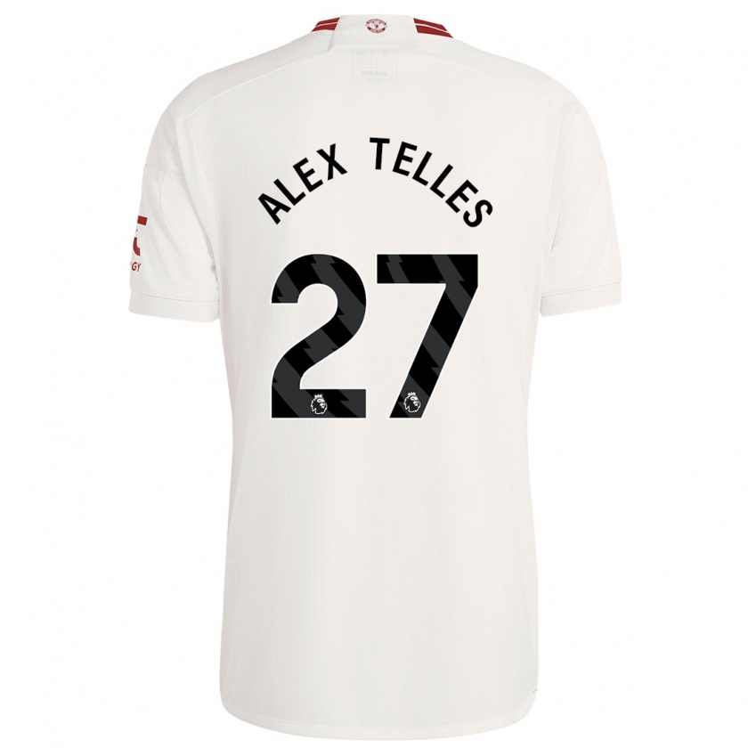 Kandiny Kinderen Alex Nicolao Telles #27 Wit Thuisshirt Derde Tenue 2023/24 T-Shirt België