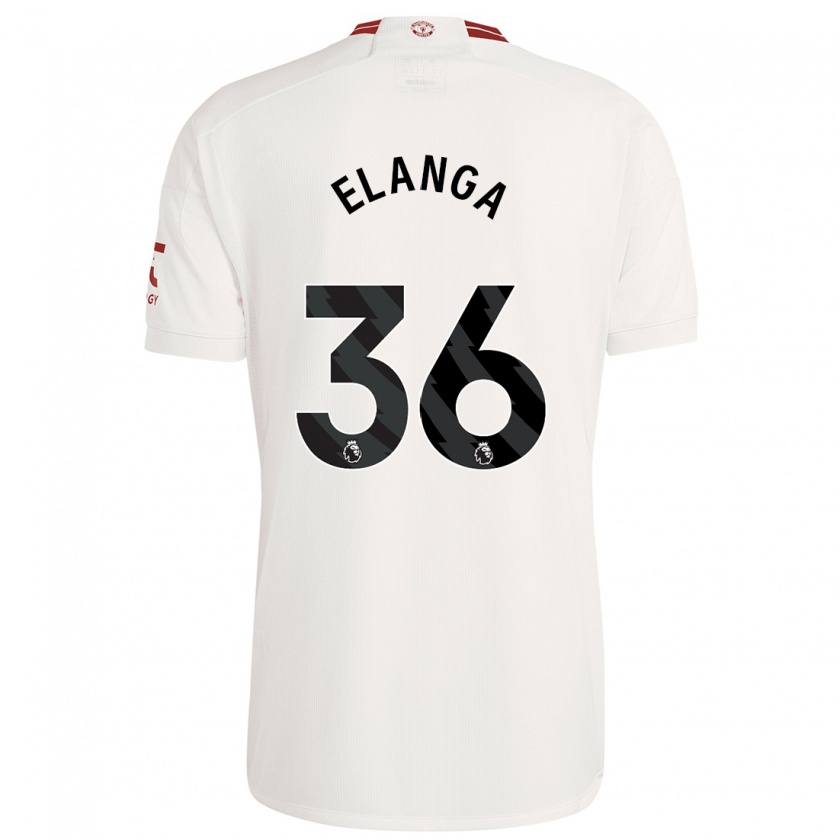 Kandiny Bambino Maglia Anthony Elanga #36 Bianco Kit Gara Third 2023/24 Maglietta