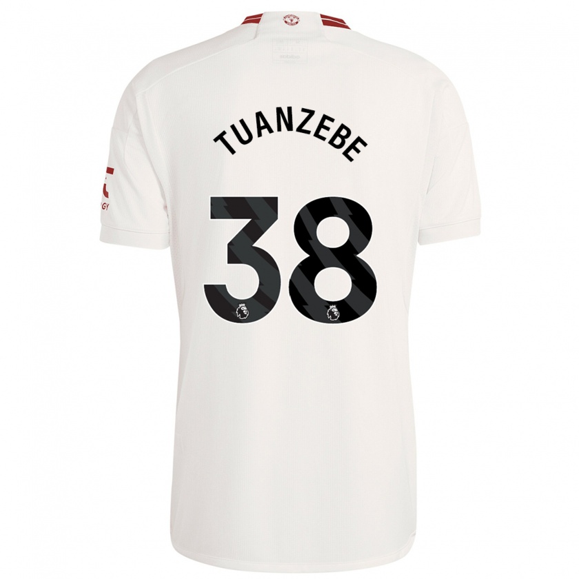 Kandiny Bambino Maglia Axel Tuanzebe #38 Bianco Kit Gara Third 2023/24 Maglietta