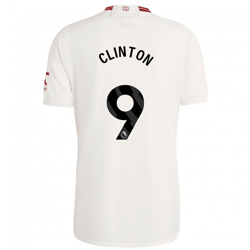 Kandiny Bambino Maglia Grace Clinton #9 Bianco Kit Gara Third 2023/24 Maglietta