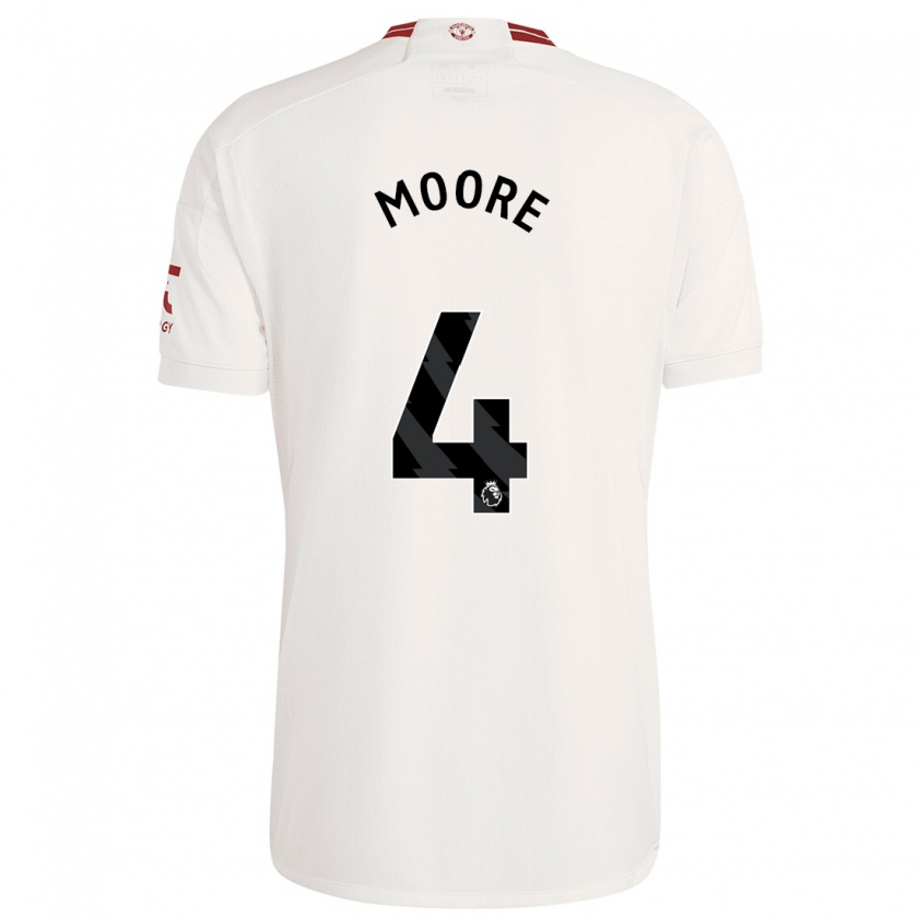 Kandiny Bambino Maglia Jade Moore #4 Bianco Kit Gara Third 2023/24 Maglietta