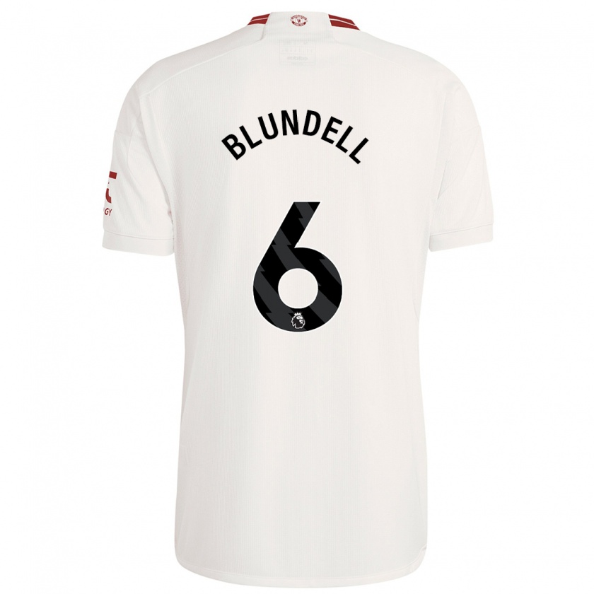 Kandiny Kinderen Hannah Blundell #6 Wit Thuisshirt Derde Tenue 2023/24 T-Shirt België