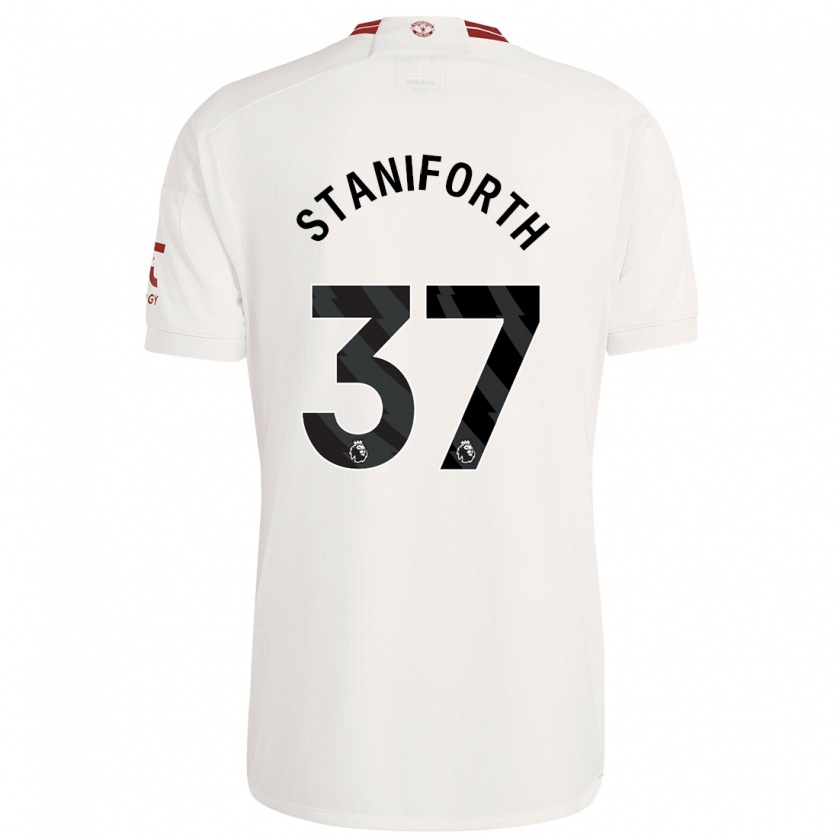 Kandiny Niño Camiseta Lucy Staniforth #37 Blanco Equipación Tercera 2023/24 La Camisa