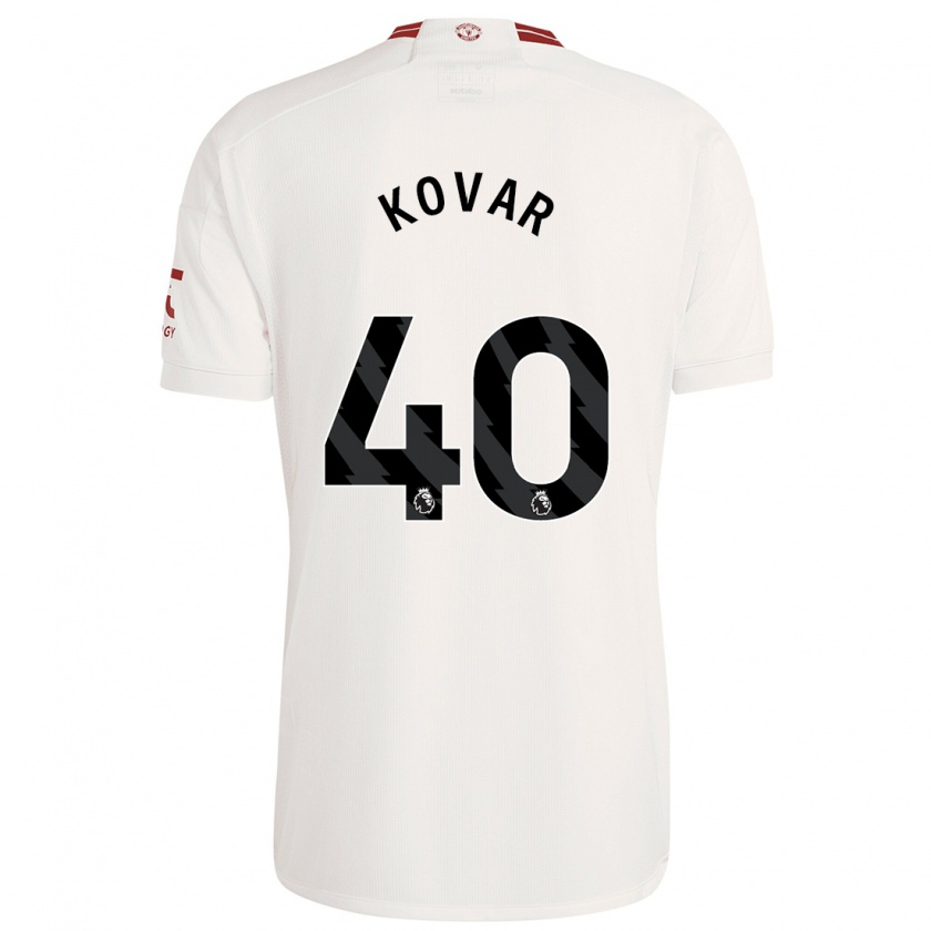 Kandiny Niño Camiseta Matej Kovar #40 Blanco Equipación Tercera 2023/24 La Camisa