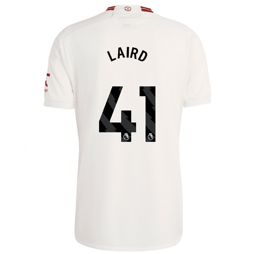 Kandiny Niño Camiseta Ethan Laird #41 Blanco Equipación Tercera 2023/24 La Camisa