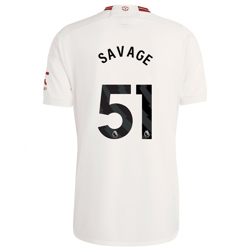 Kandiny Kinderen Charlie Savage #51 Wit Thuisshirt Derde Tenue 2023/24 T-Shirt België