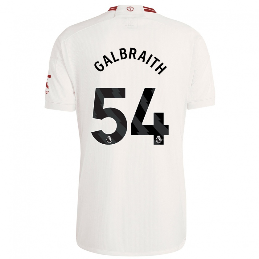 Kandiny Bambino Maglia Ethan Galbraith #54 Bianco Kit Gara Third 2023/24 Maglietta