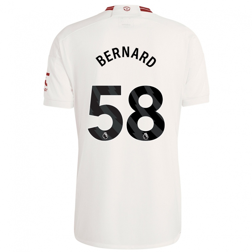 Kandiny Bambino Maglia Bernard #58 Bianco Kit Gara Third 2023/24 Maglietta