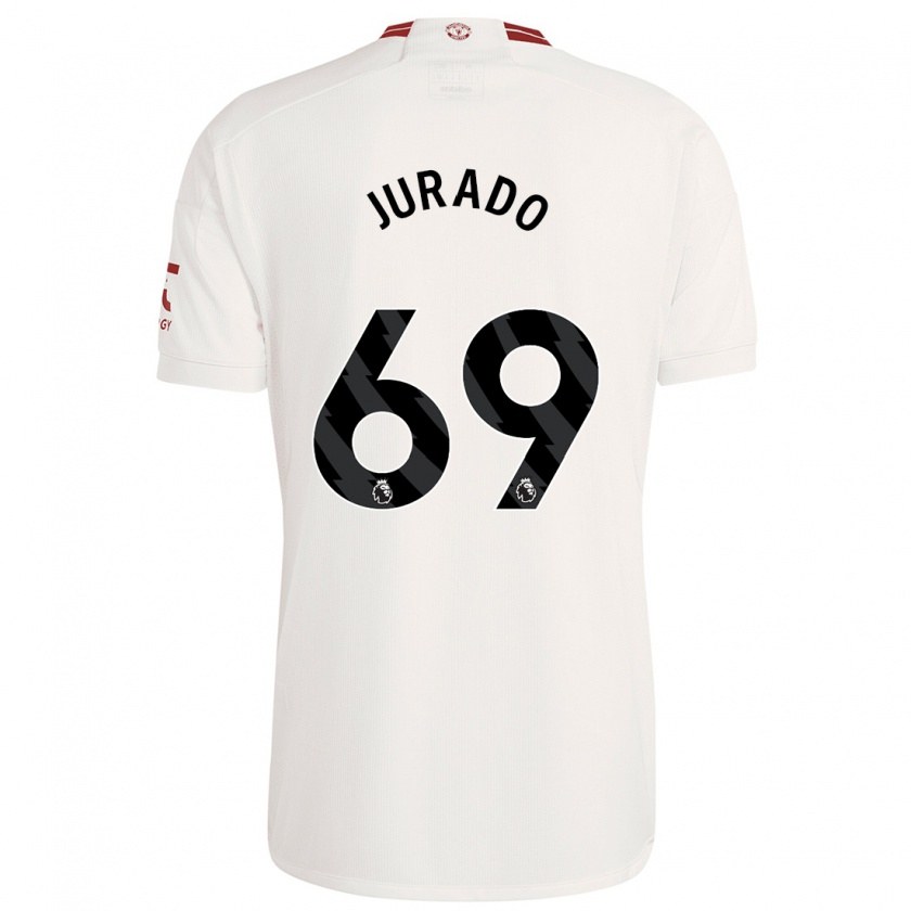 Kandiny Niño Camiseta Marc Jurado #69 Blanco Equipación Tercera 2023/24 La Camisa