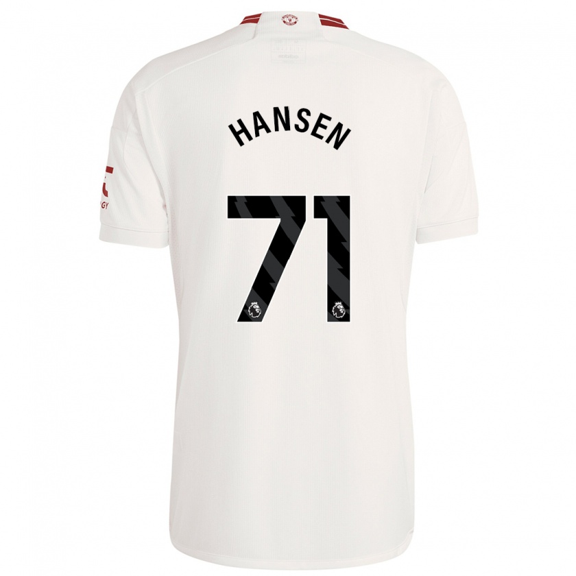 Kandiny Bambino Maglia Isak Hansen-Aaroen #71 Bianco Kit Gara Third 2023/24 Maglietta