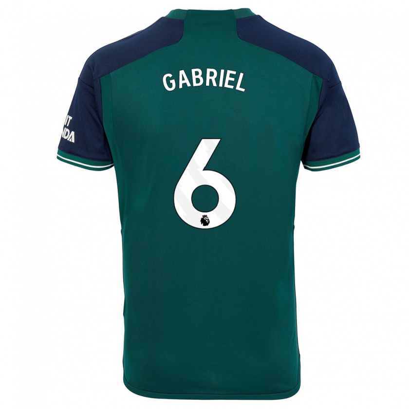 Kandiny Kinderen Gabriel Magalhães #6 Groente Thuisshirt Derde Tenue 2023/24 T-Shirt België