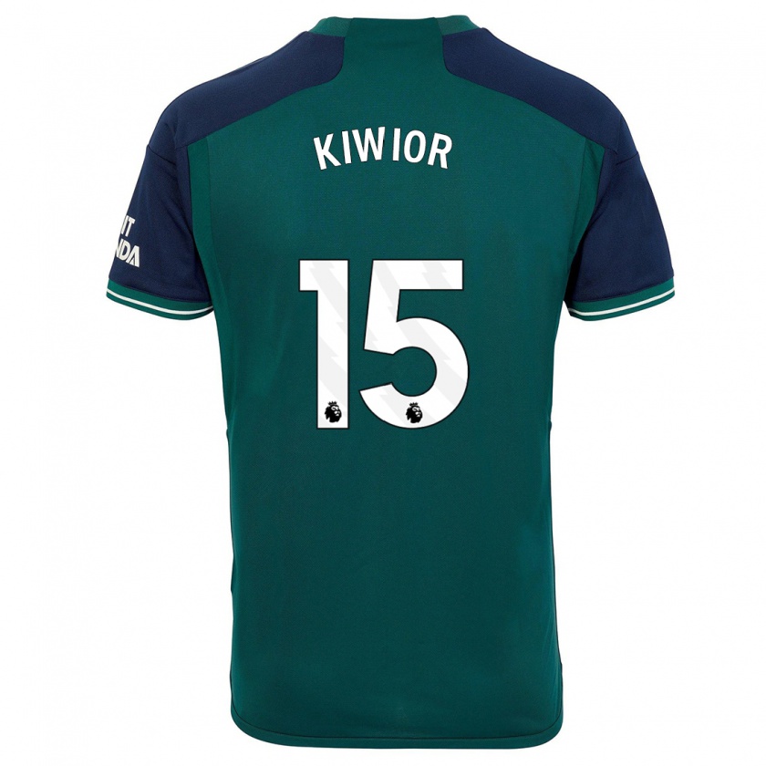 Kandiny Kinder Jakub Kiwior #15 Grün Ausweichtrikot Trikot 2023/24 T-Shirt Österreich