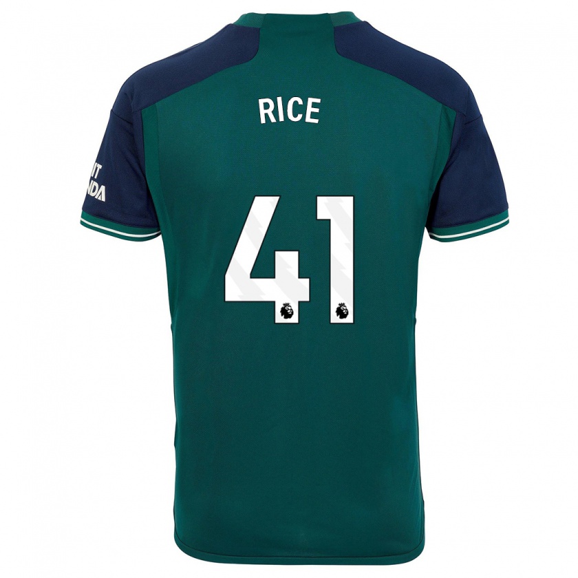 Kandiny Kinderen Declan Rice #41 Groente Thuisshirt Derde Tenue 2023/24 T-Shirt België