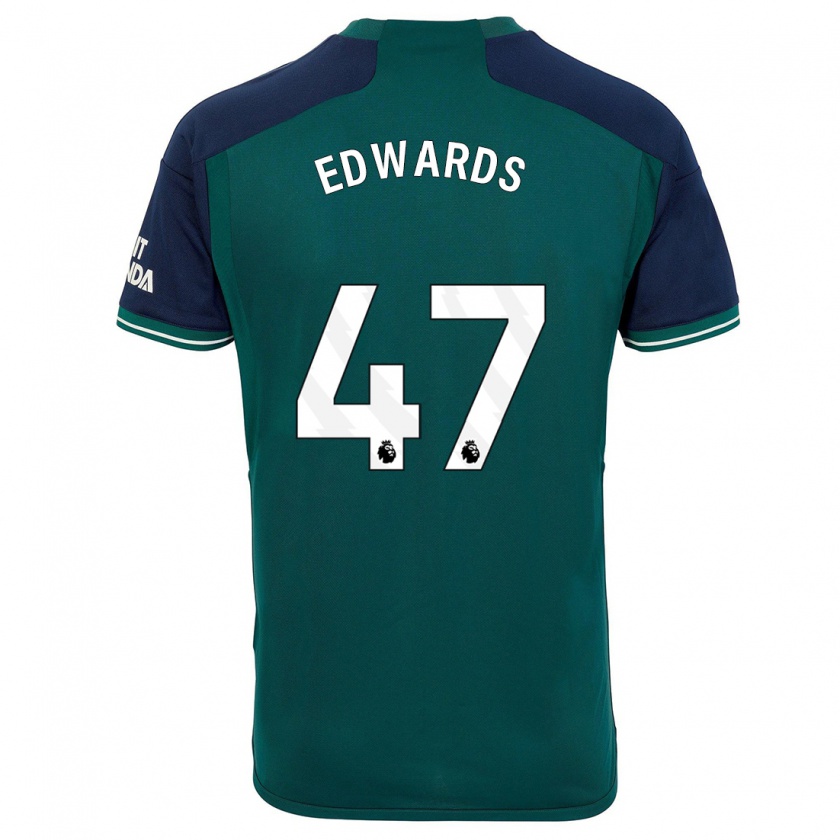 Kandiny Kinder Khayon Edwards #47 Grün Ausweichtrikot Trikot 2023/24 T-Shirt Österreich