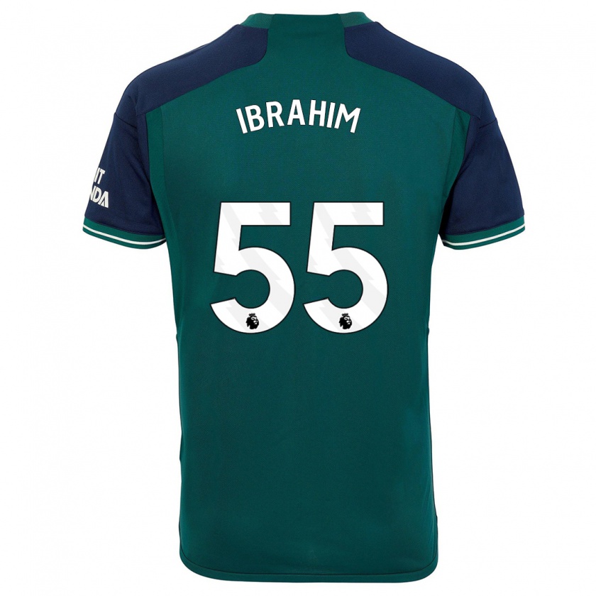 Kandiny Kinderen Bradley Ibrahim #55 Groente Thuisshirt Derde Tenue 2023/24 T-Shirt België