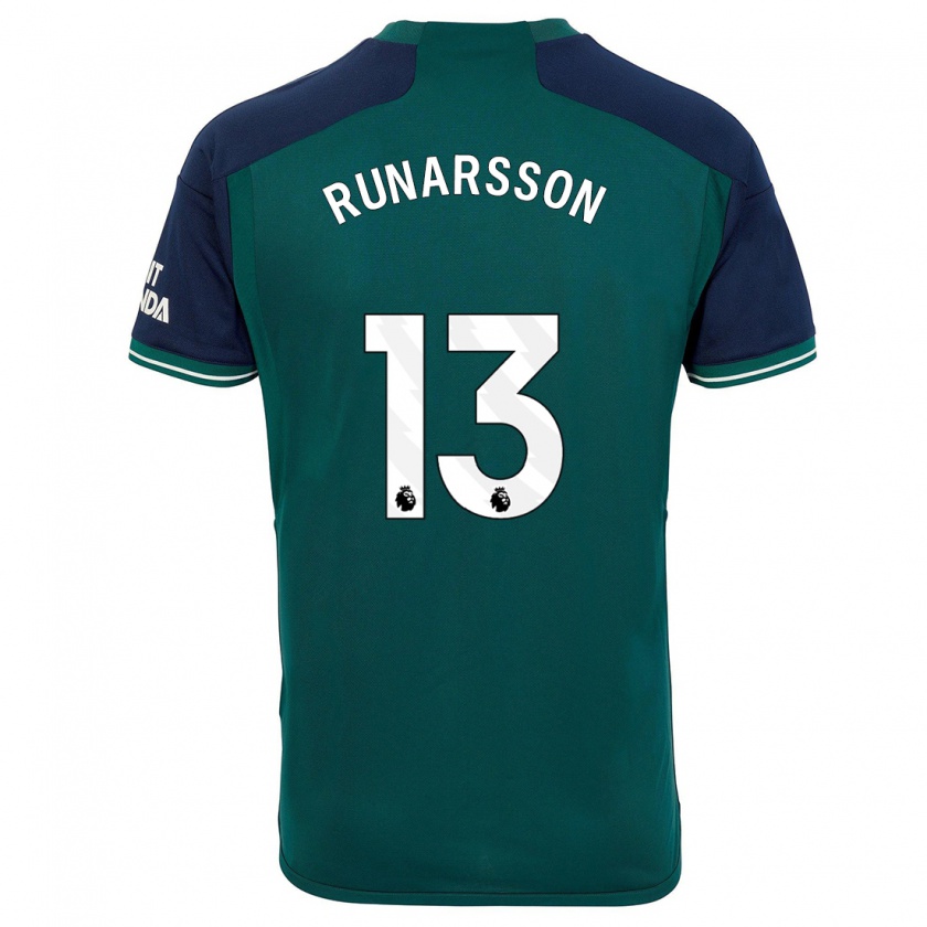 Kandiny Kinderen Runar Alex Runarsson #13 Groente Thuisshirt Derde Tenue 2023/24 T-Shirt