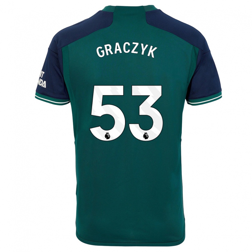 Kandiny Kinder Hubert Graczyk #53 Grün Ausweichtrikot Trikot 2023/24 T-Shirt Österreich