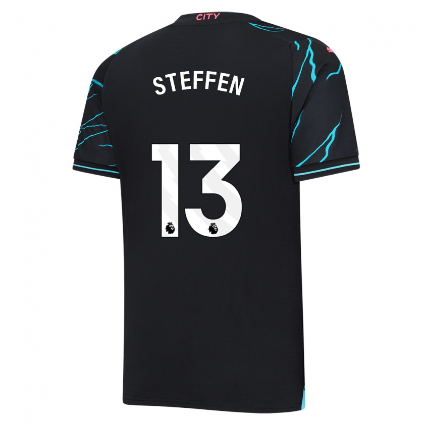 Kandiny Niño Camiseta Zack Steffen #13 Azul Oscuro Equipación Tercera 2023/24 La Camisa