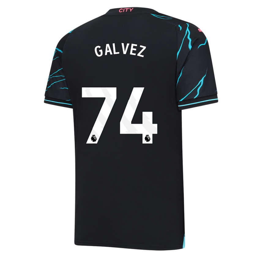 Kandiny Kinderen Tomas Galvez #74 Donkerblauw Thuisshirt Derde Tenue 2023/24 T-Shirt België