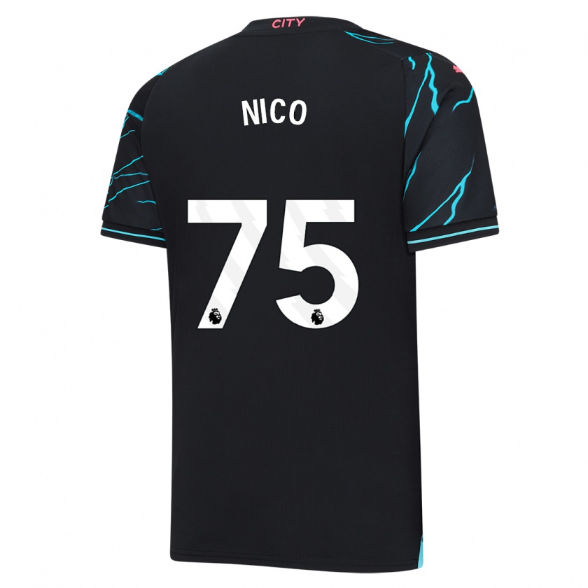 Kandiny Kinderen Nico O'reilly #75 Donkerblauw Thuisshirt Derde Tenue 2023/24 T-Shirt België