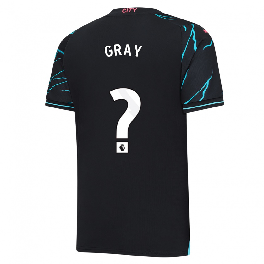 Kandiny Kinderen Charlie Gray #0 Donkerblauw Thuisshirt Derde Tenue 2023/24 T-Shirt België