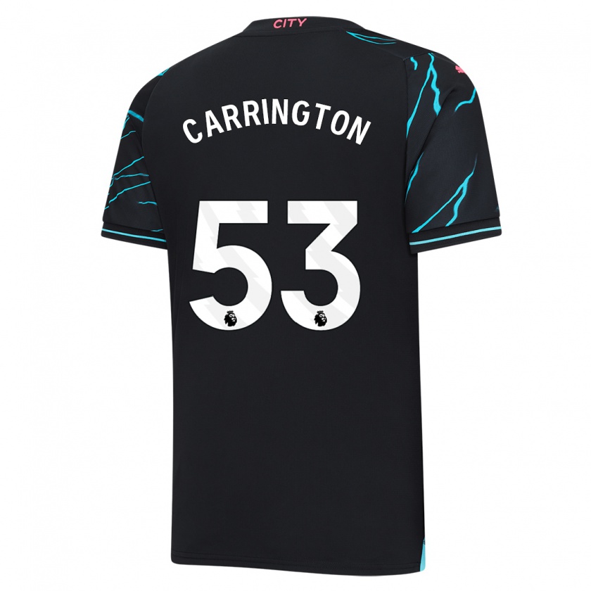 Kandiny Niño Camiseta Ezra Carrington #53 Azul Oscuro Equipación Tercera 2023/24 La Camisa