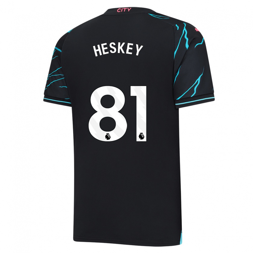 Kandiny Niño Camiseta Jaden Heskey #81 Azul Oscuro Equipación Tercera 2023/24 La Camisa