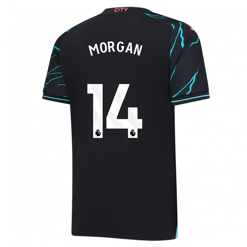 Kandiny Niño Camiseta Esme Morgan #14 Azul Oscuro Equipación Tercera 2023/24 La Camisa