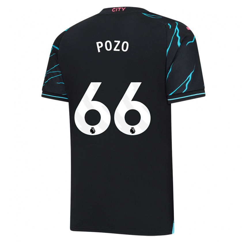 Kandiny Bambino Maglia Iker Pozo #66 Blu Scuro Kit Gara Third 2023/24 Maglietta