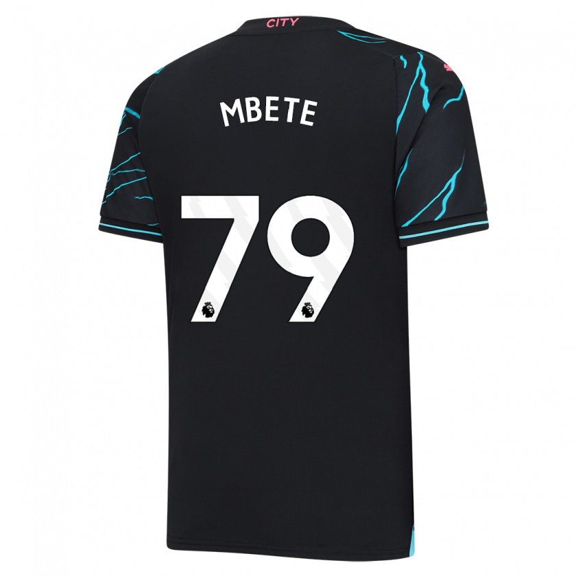 Kandiny Kinder Luke Mbete #79 Dunkelblau Ausweichtrikot Trikot 2023/24 T-Shirt Österreich