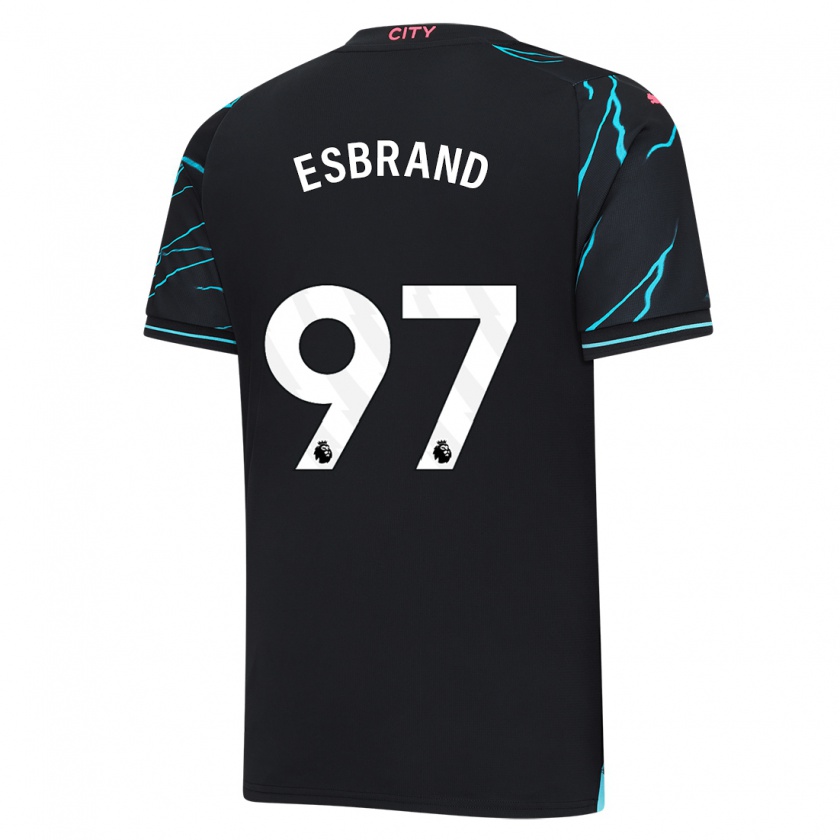 Kandiny Kinderen Josh Wilson-Esbrand #97 Donkerblauw Thuisshirt Derde Tenue 2023/24 T-Shirt België