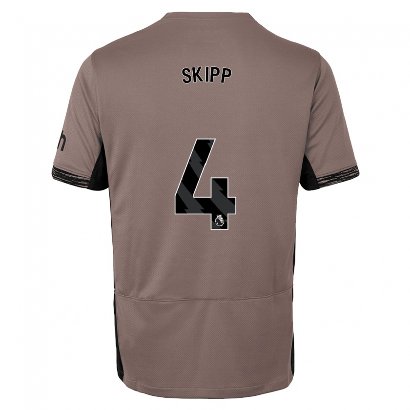 Kandiny Kinderen Oliver Skipp #4 Donker Beige Thuisshirt Derde Tenue 2023/24 T-Shirt