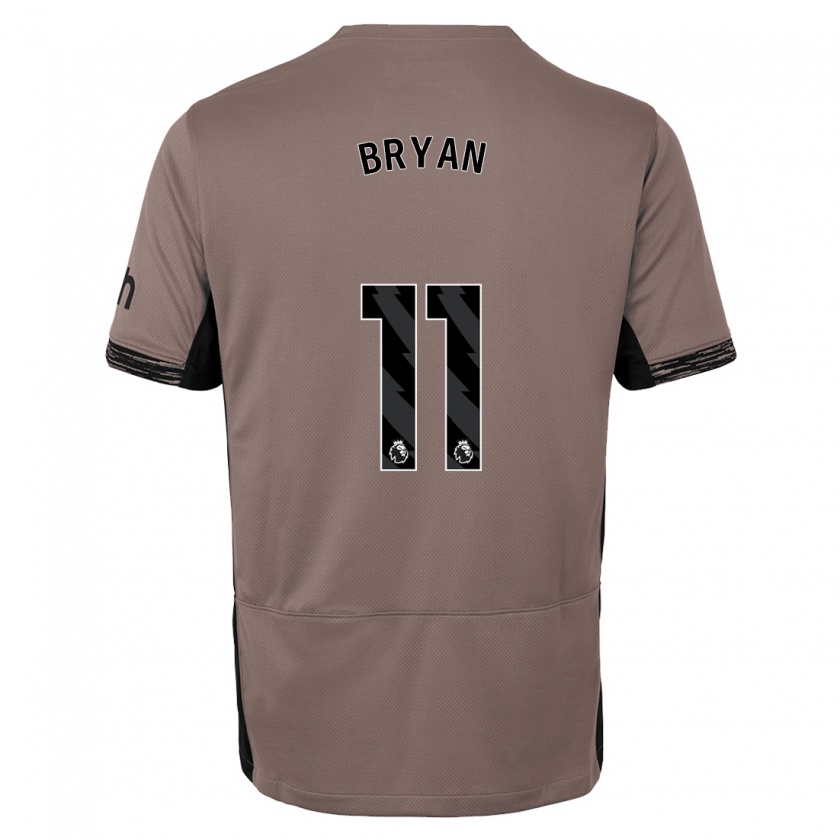 Kandiny Bambino Maglia Bryan Gil #11 Beige Scuro Kit Gara Third 2023/24 Maglietta