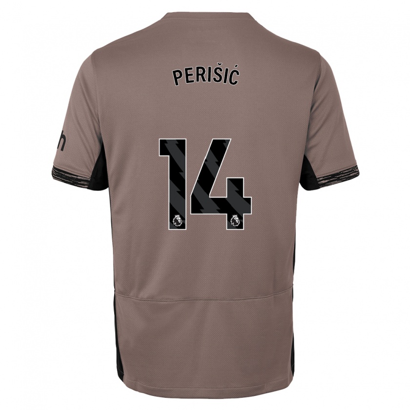 Kandiny Kinderen Ivan Perisic #14 Donker Beige Thuisshirt Derde Tenue 2023/24 T-Shirt België