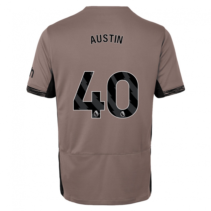 Kandiny Kinder Brandon Austin #40 Dunkelbeige Ausweichtrikot Trikot 2023/24 T-Shirt Österreich