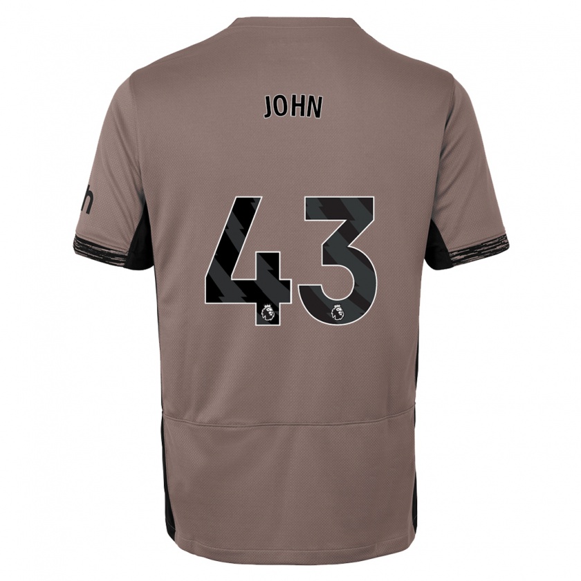 Kandiny Bambino Maglia Nile John #43 Beige Scuro Kit Gara Third 2023/24 Maglietta