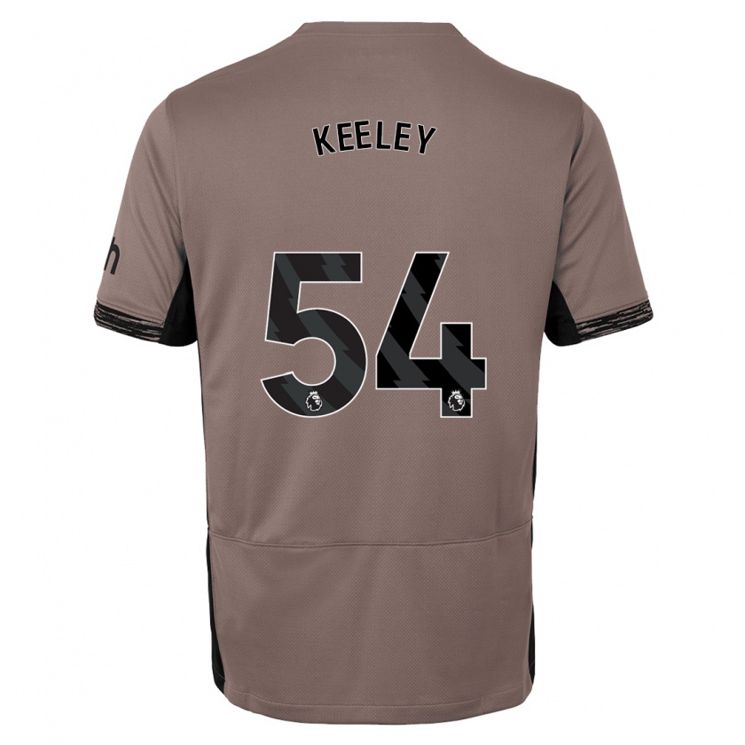 Kandiny Kinderen Josh Keeley #54 Donker Beige Thuisshirt Derde Tenue 2023/24 T-Shirt België