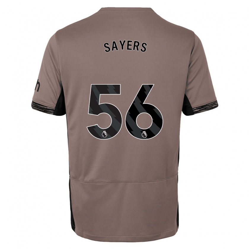 Kandiny Kinderen Charlie Sayers #56 Donker Beige Thuisshirt Derde Tenue 2023/24 T-Shirt België