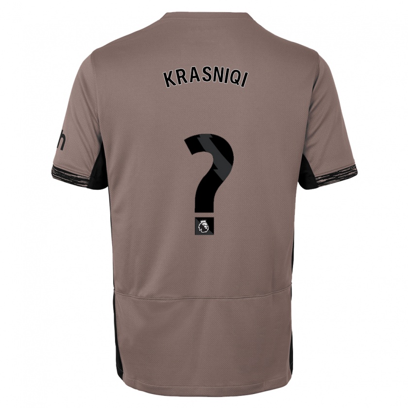 Kandiny Kinder Elliot Krasniqi #0 Dunkelbeige Ausweichtrikot Trikot 2023/24 T-Shirt Österreich